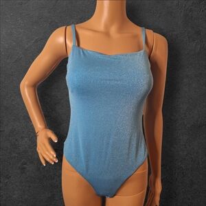 Aqua Swim with Blue Shimmer Fabric